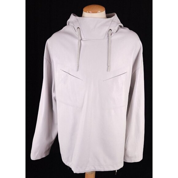 Givenchy Lambskin Leather Hoodie in Gray Size 50 US 40 M New $3985 - Picture 5 of 15